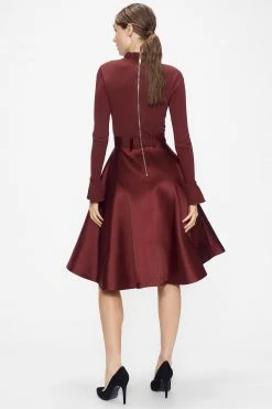 Ted Baker Purple Zadi Knitted Frill Full Skirt Dress -tedbaker Shop Online unnamed file 1000