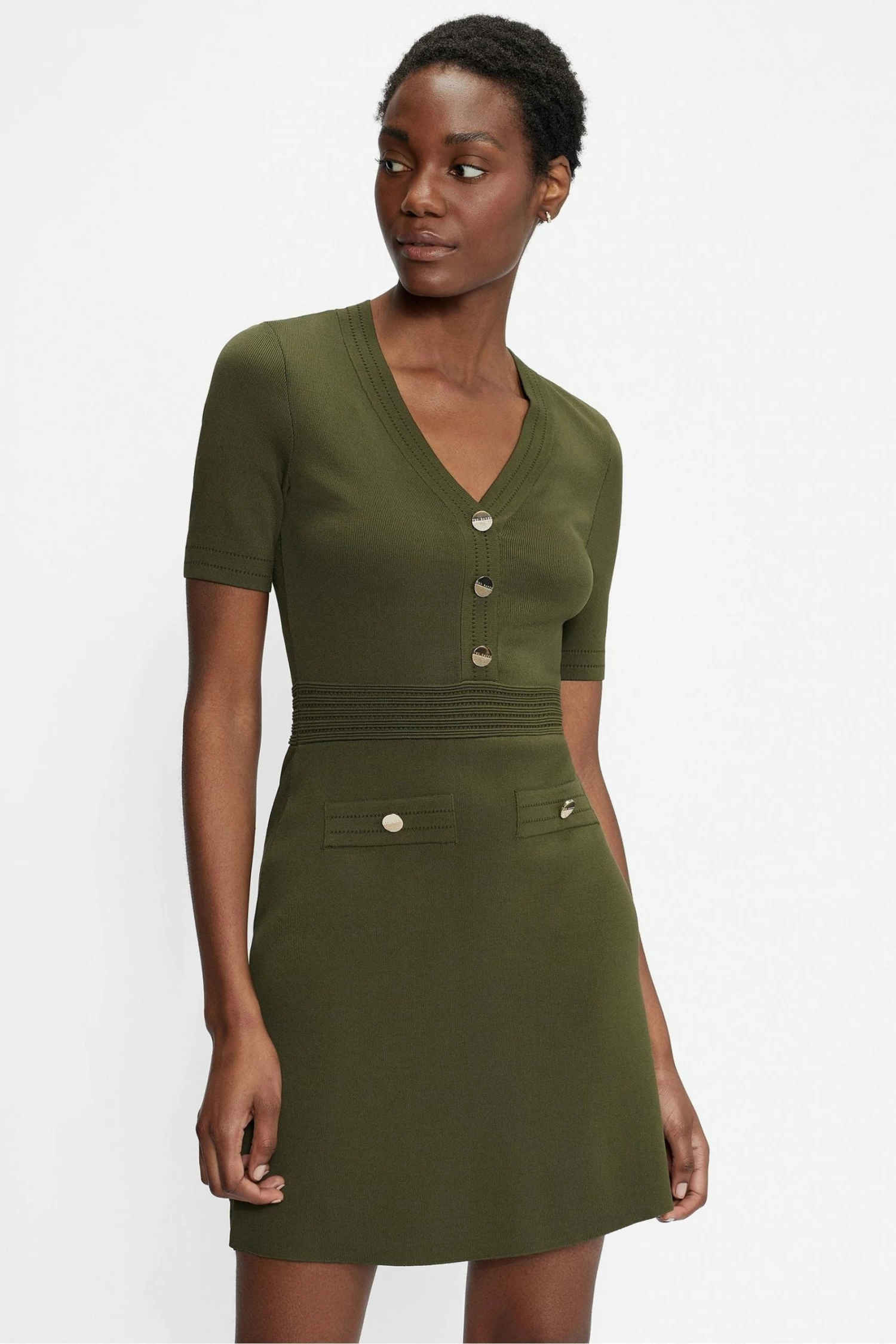 Ted Baker Green Katanna Knitted Utility Dress 6 Ted Baker Green Katanna Knitted Utility Dress - Image 4