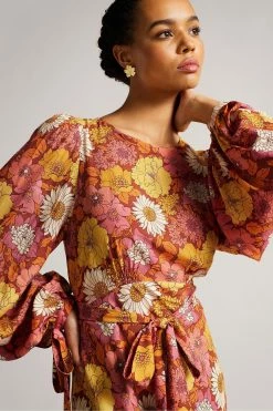 Ted Baker Lelyah Red Printed Midaxi Dress -tedbaker Shop Online unnamed file 1020