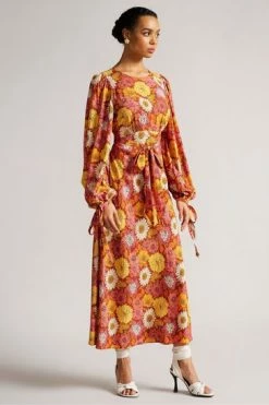 Ted Baker Lelyah Red Printed Midaxi Dress -tedbaker Shop Online unnamed file 1022