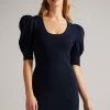 Ted Baker Dk-Blue Dollra Scoop Neck Bodycon Dress -tedbaker Shop Online unnamed file 1041
