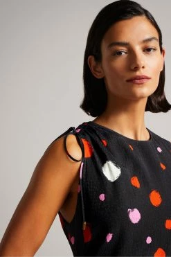 Ted Baker Black Lizzzee Ruched Side Detail Midi Dress -tedbaker Shop Online unnamed file 1069