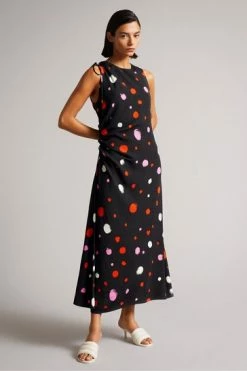 Ted Baker Black Lizzzee Ruched Side Detail Midi Dress -tedbaker Shop Online unnamed file 1072
