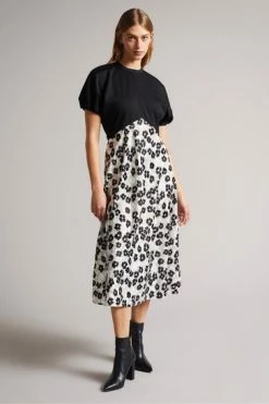 Ted Baker Gwiana Black Ponte Top With Midi Skirt Dress -tedbaker Shop Online unnamed file 1078
