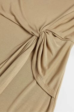 Ted Baker Natural Neyda Jersey Drape Long Sleeve Mini Dress -tedbaker Shop Online unnamed file 1095