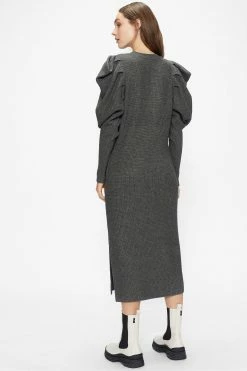 Ted Baker Grey Vctoria Extreme Sleeve Knit Dress -tedbaker Shop Online unnamed file 1112