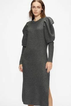 Ted Baker Grey Vctoria Extreme Sleeve Knit Dress -tedbaker Shop Online unnamed file 1116