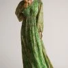 Ted Baker Green Ursilmx Mid Smock Detail Maxi Dress