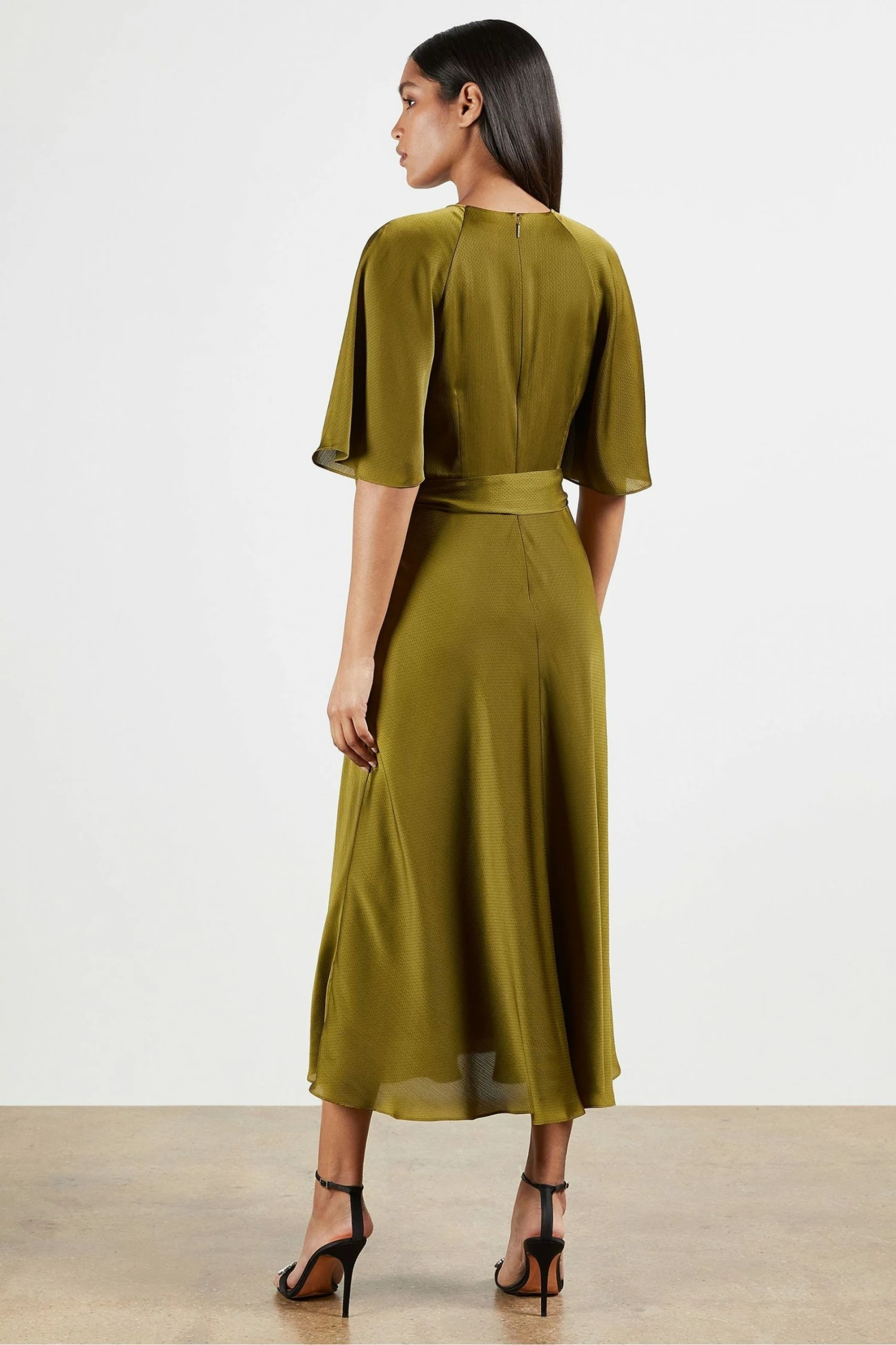 Ted Baker Green Hariiet Raglan Sleeve Tea Midi Dress 4 Ted Baker Green Hariiet Raglan Sleeve Tea Midi Dress - Image 2