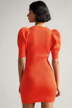 Ted Baker Orange Dollra Scoop Neck Bodycon Dress -tedbaker Shop Online unnamed file 1217
