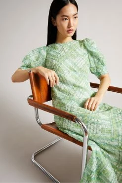 Ted Baker Green Seersucker Check Midi Dress 9 Ted Baker Green Seersucker Check Midi Dress -tedbaker Shop Online unnamed file 1249