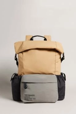 Ted Baker Tan Fredd Colour Block Backpack