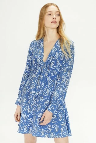 Ted Baker Blue Heidiee Modernity Printed Mini Dress 8 Ted Baker Blue Heidiee Modernity Printed Mini Dress - Image 6