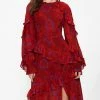 Ted Baker Enrqeta Red Frilled Printed Dress -tedbaker Shop Online unnamed file 1278
