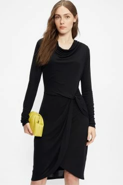 Ted Baker Black Neyda Jersey Drape Long Sleeve Mini Dress -tedbaker Shop Online unnamed file 1290