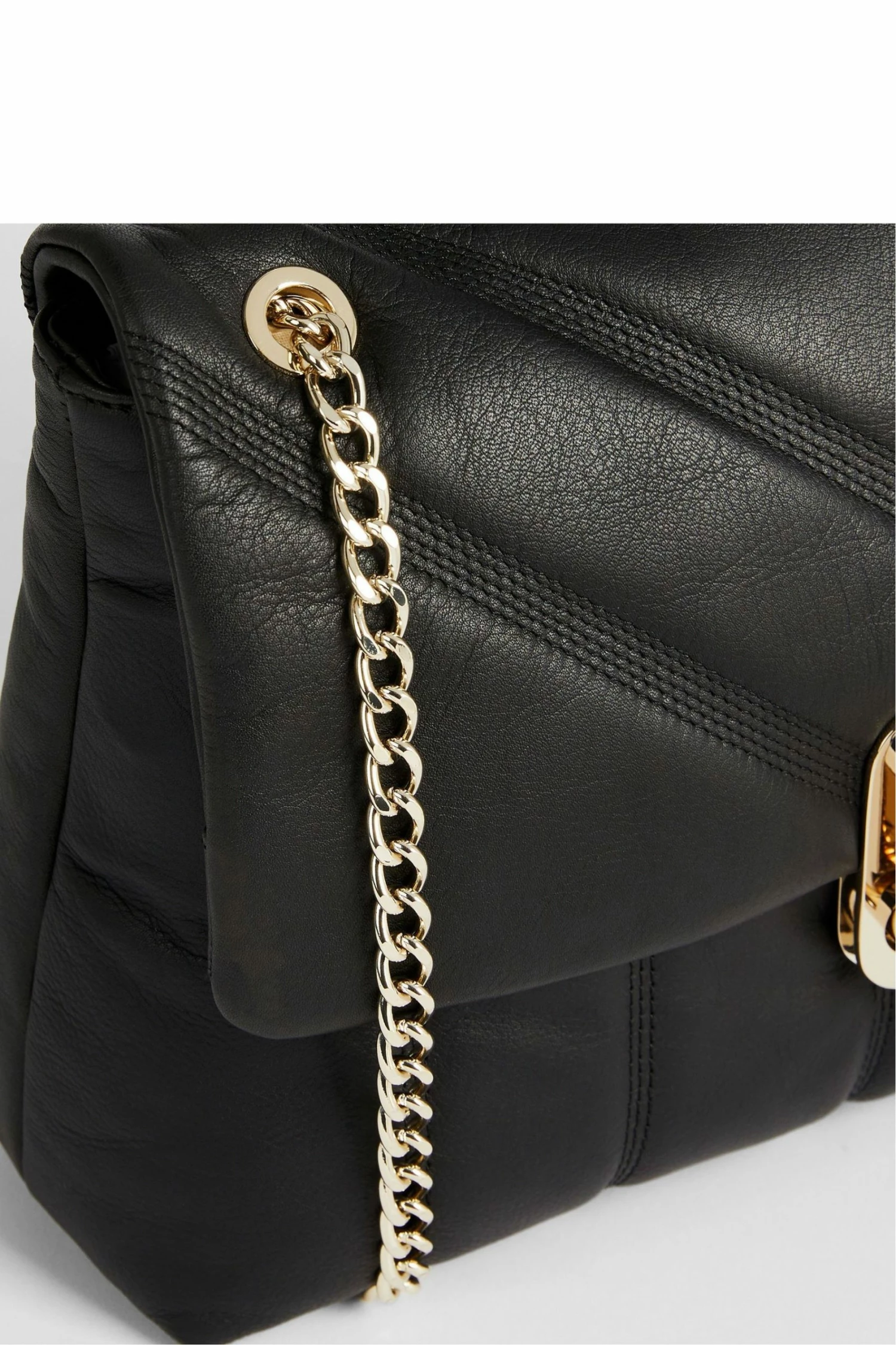 Ted Baker Ayahlin Black Leather Puffer Quilt Detail Cross-Body Bag 5 Ted Baker Ayahlin Black Leather Puffer Quilt Detail Cross-Body Bag - Image 3