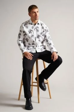 Ted Baker White Milhill Long Sleeve Photographic Magnolia Print Shirt 11 Ted Baker White Milhill Long Sleeve Photographic Magnolia Print Shirt -tedbaker Shop Online unnamed file 1385