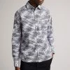 Ted Baker White Hundon Long Sleeve Geo Tile Print Shirt