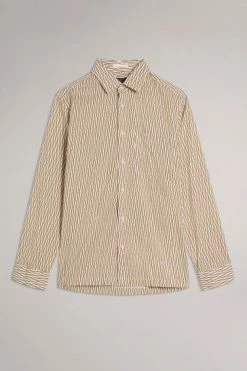 Ted Baker Ruskin Tan Ls Retro Print Shirt -tedbaker Shop Online unnamed file 1438