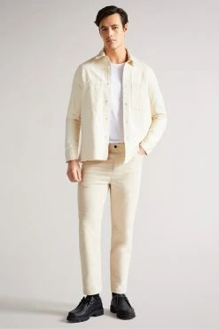 Ted Baker Enfield Ecru White Long Sleeved Denim Overshirt