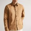 Ted Baker Leytun Tan Long Sleeve Twill Shacket