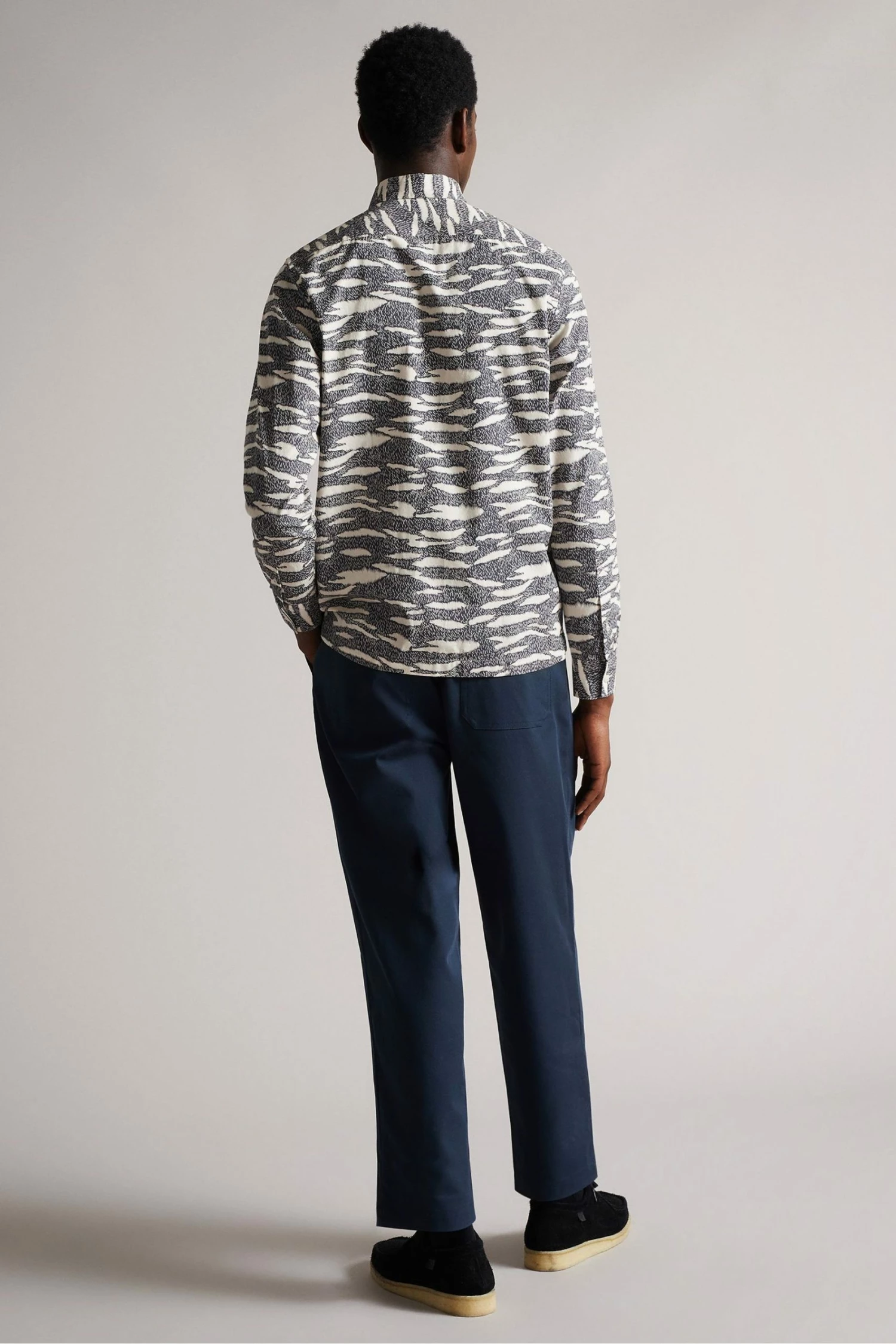 Ted Baker Annex Grey Long Sleeve Zebra Print Shirt 4 Ted Baker Annex Grey Long Sleeve Zebra Print Shirt - Image 2