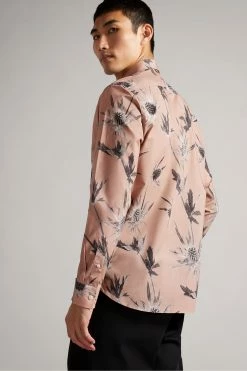 Ted Baker Pink Oldford Long Sleeve Thistle Print Shirt -tedbaker Shop Online unnamed file 1486