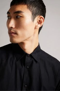 Ted Baker Black Onested Long Sleeve Floral Jacquard Shirt -tedbaker Shop Online unnamed file 1497