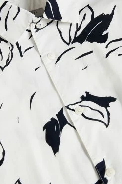 Ted Baker Ashlo White Long Sleeve Floral Outline Printed Shirt -tedbaker Shop Online unnamed file 1511