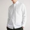 Ted Baker Men White Sonikk Long Sleeve Tonal Poplin Shirt