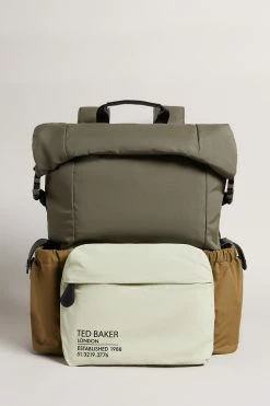 Featured Products 9 Ted Baker Fredd Khaki Green Colourblock Backpack