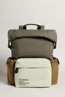 Ted Baker Fredd Khaki Green Colourblock Backpack -tedbaker Shop Online unnamed file 158