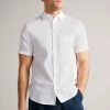 Ted Baker Addle White Short Sleeve Linen Shirt -tedbaker Shop Online unnamed file 1582