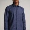 Ted Baker Loroll Navy Blue Clean Dobby Shirt