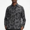 Ted Baker Grey Animal Print Karpass Long Sleeve Shirt
