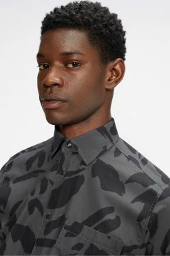 Ted Baker Grey Animal Print Karpass Long Sleeve Shirt -tedbaker Shop Online unnamed file 1616