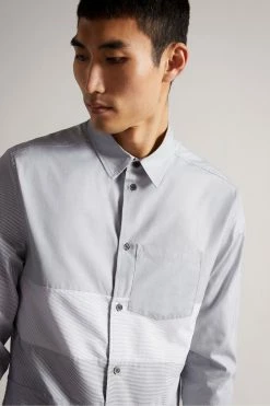 Ted Baker White Brennan Mib Stripe Shirt -tedbaker Shop Online unnamed file 1631