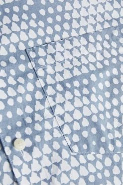 Ted Baker Light Blue Hunno Short Sleeve Geo Tile Print Shirt -tedbaker Shop Online unnamed file 1640