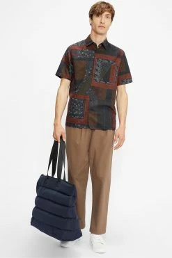 Ted Baker Red Relax Short Sleeve Patchwork Print Shirt -tedbaker Shop Online unnamed file 1675