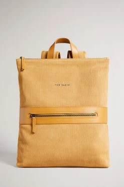 Featured Products 7 Ted Baker Tonne Mustard Corduroy Suede Backpack