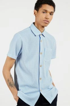 Ted Baker Blue Ramenn Vertical Stripe Jersey Shirt -tedbaker Shop Online unnamed file 1686