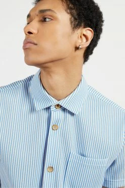 Ted Baker Blue Ramenn Vertical Stripe Jersey Shirt -tedbaker Shop Online unnamed file 1688