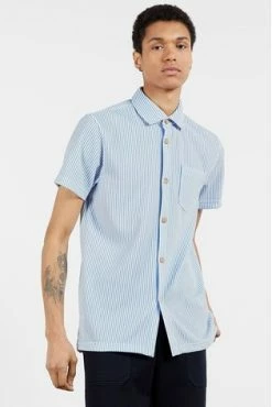 Ted Baker Blue Ramenn Vertical Stripe Jersey Shirt -tedbaker Shop Online unnamed file 1690
