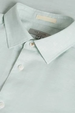 Ted Baker Addle Light Blue Short Sleeve Linen Shirt -tedbaker Shop Online unnamed file 1704