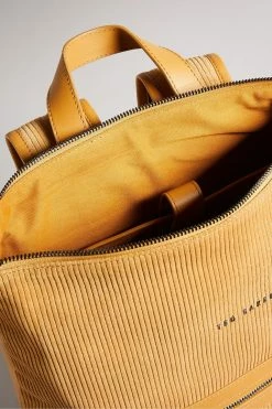 Ted Baker Tonne Mustard Corduroy Suede Backpack -tedbaker Shop Online unnamed file 171