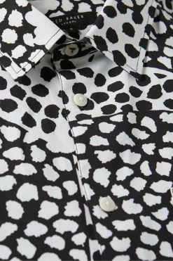 Ted Baker Sturton Black Short Sleeve Spot Mash Up Geo Shirt -tedbaker Shop Online unnamed file 1721