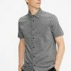 Ted Baker Black Monochrome Bordup Short Sleeve Contemporary Zigzag Shirt -tedbaker Shop Online unnamed file 1723