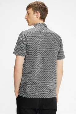 Ted Baker Black Monochrome Bordup Short Sleeve Contemporary Zigzag Shirt 9 Ted Baker Black Monochrome Bordup Short Sleeve Contemporary Zigzag Shirt -tedbaker Shop Online unnamed file 1724