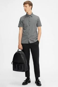 Ted Baker Black Monochrome Bordup Short Sleeve Contemporary Zigzag Shirt 10 Ted Baker Black Monochrome Bordup Short Sleeve Contemporary Zigzag Shirt -tedbaker Shop Online unnamed file 1725