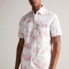 Ted Baker Nortonn Pink Short Sleeve Printed Shirt